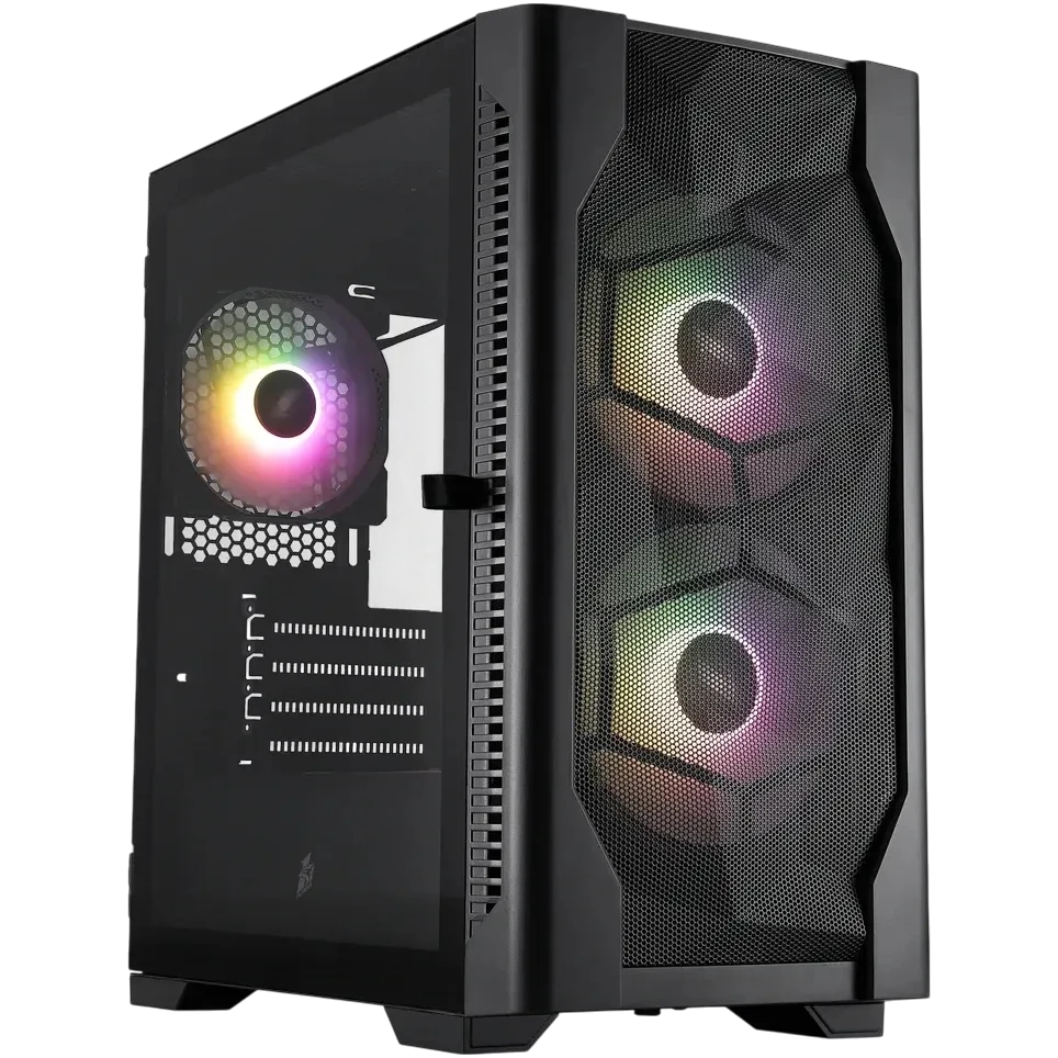 Компьютерный корпус 1STPLAYER DK D4-M ARGB Black (D4-M-BK-2F7-14-1F7)