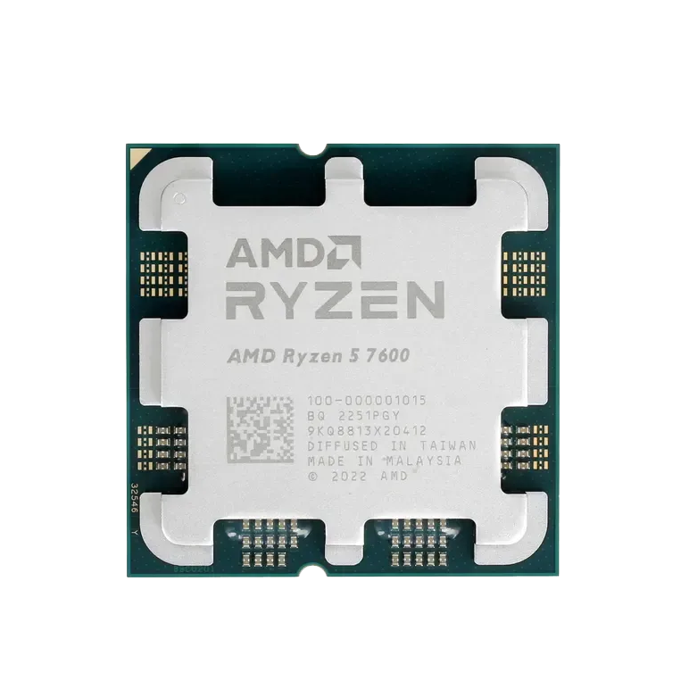 Процессор AMD Ryzen 5 7600 (3.8 ГГц - 5.1 ГГц / AM5 / кол-во ядер: 6  / TDP 65 Вт), OEM