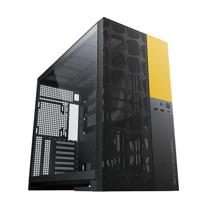 Компьютерный корпус Geometric Future Model 5 ARGB Vent Black Yellow with fans (1AM5VTBY01100)