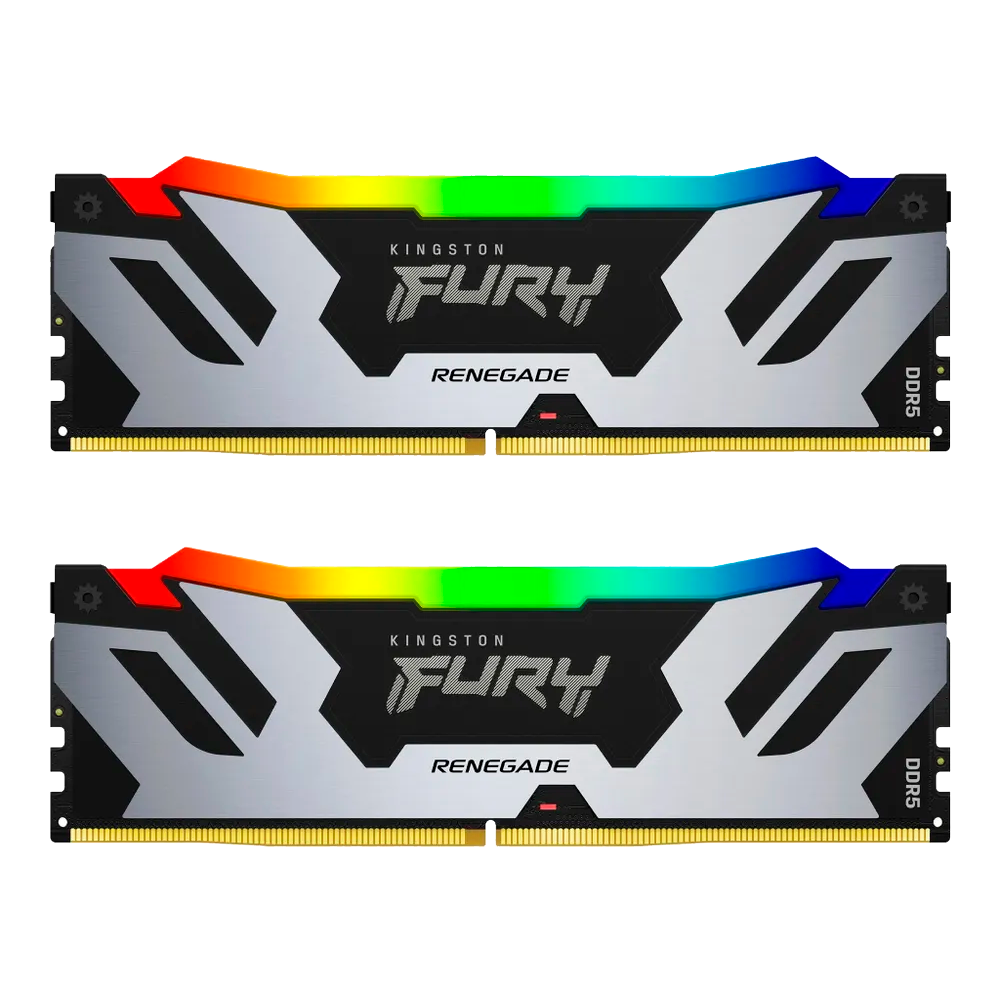 Оперативная память DDR5 32 ГБ 6400 МГц Kingston FURY Renegade Silver RGB (KF564C32RSAK2-32) модулей 2 шт.