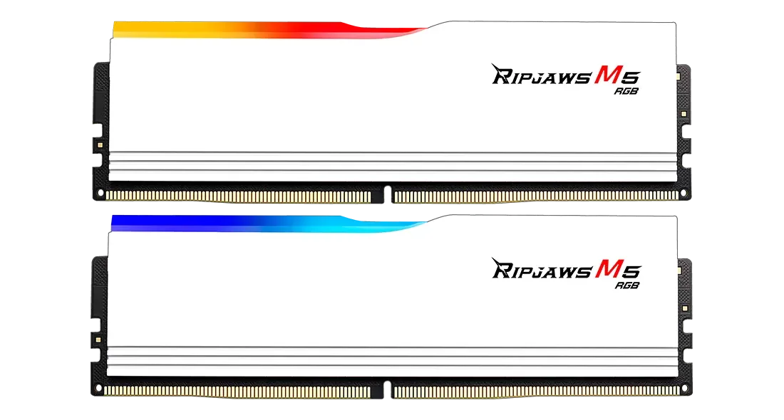 Оперативная память DDR5 64 Gb 6000 MHz G.Skill RIPJAWS M5 RGB White (F5-6000J3238G32GX2-RM5RW)