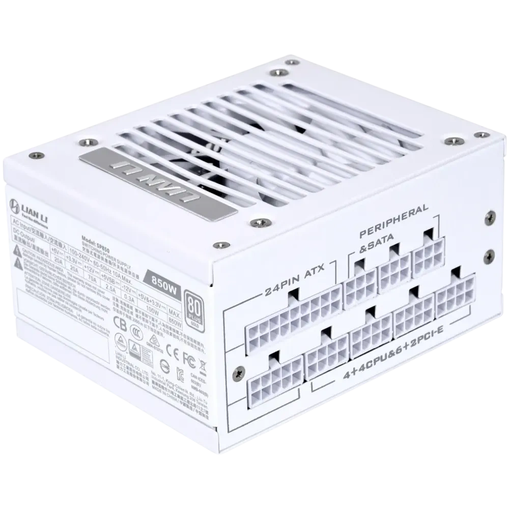 Блок питания Lian Li 850W SP850 White (G89.SP850W.01RU) 16 Pin (PCIe 5.0 Connector Cable Details)