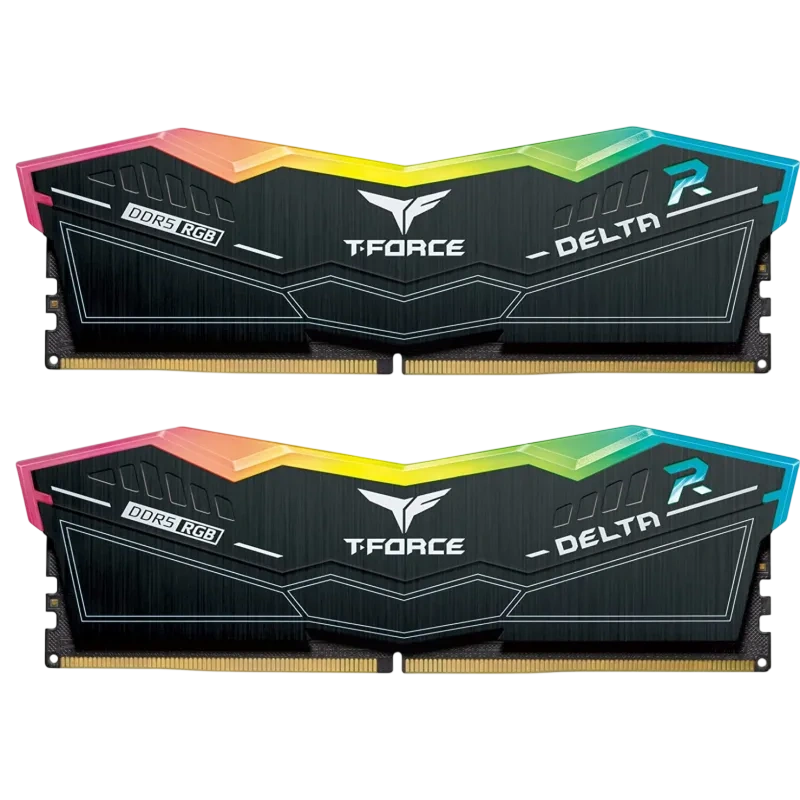 Оперативная память DDR5 32 ГБ 6000 МГц Team Group T-FORCE DELTA RGB Black (FF3D532G6000HC30DC01) модулей 2 шт.