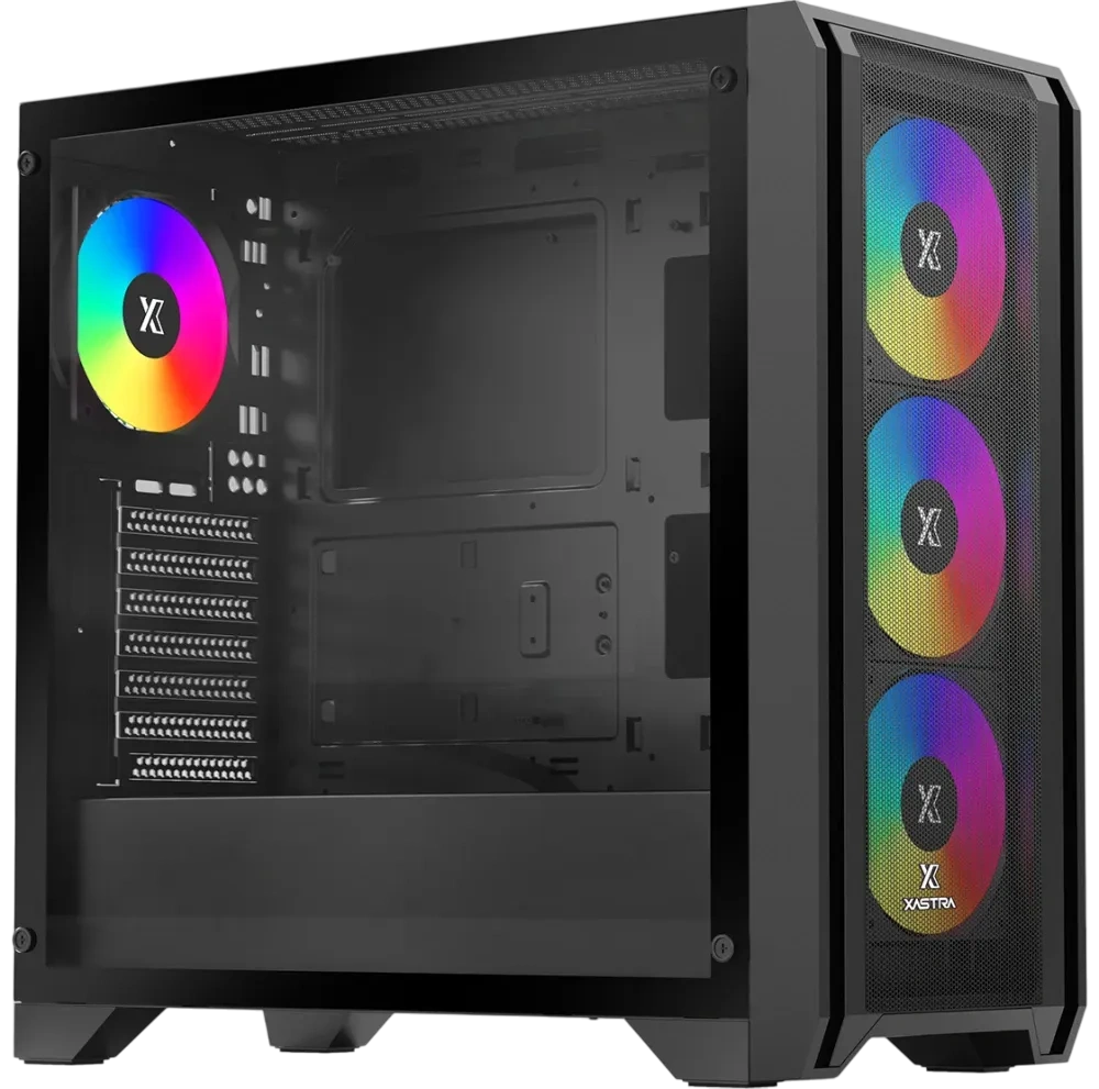 Компьютерный корпус XASTRA A500 4ARGB Black (A500-BK-FC120ARGB-4F-GL)