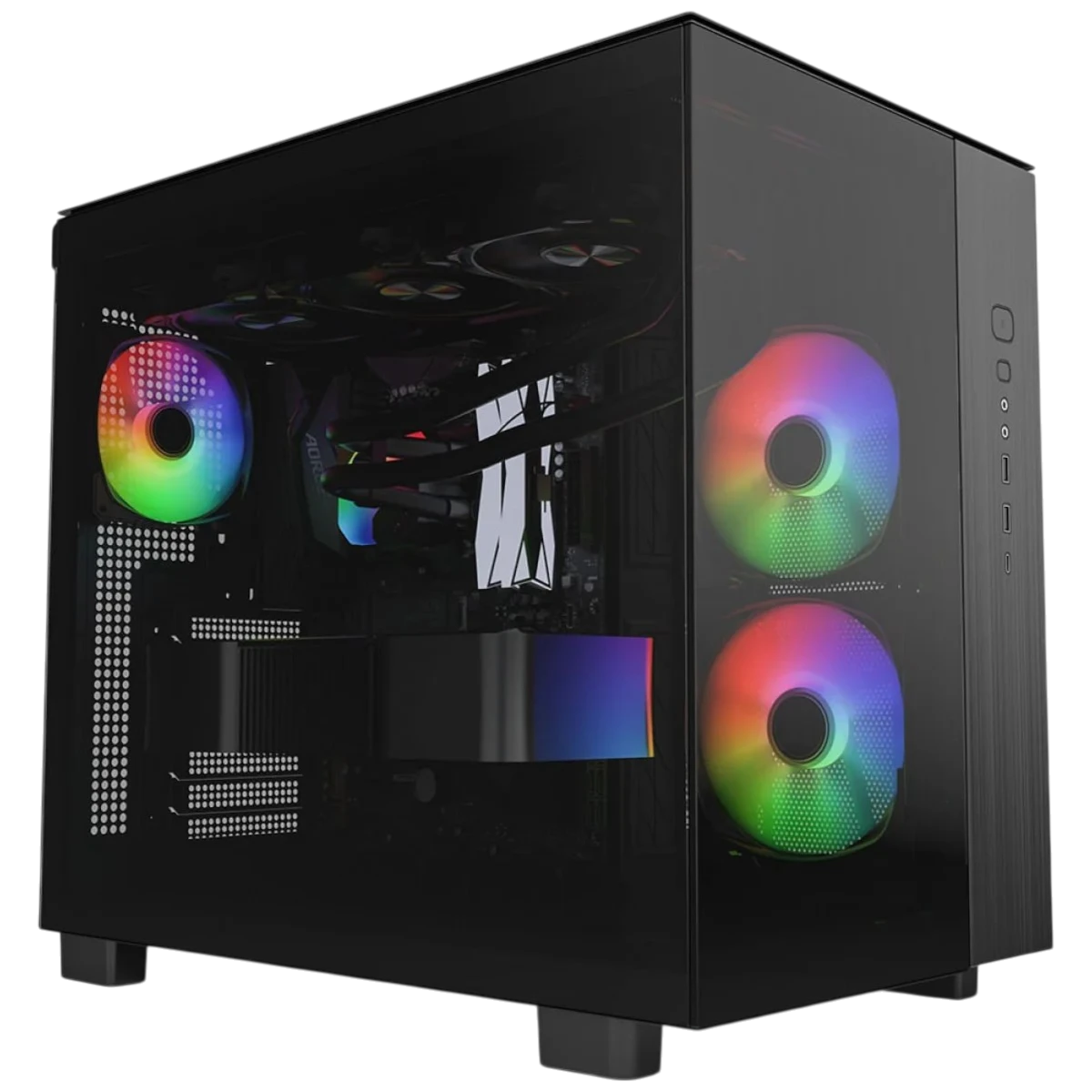 Игровой компьютер 992040 (Core i5-14400 2500 ГГц/Intel B760/32 ГБ DDR5 6 ГГц/1024 ГБ SSD/RTX 5060 8 ГБ/Wi-Fi/650W/Montech KING 65 PRO ARGB Black)