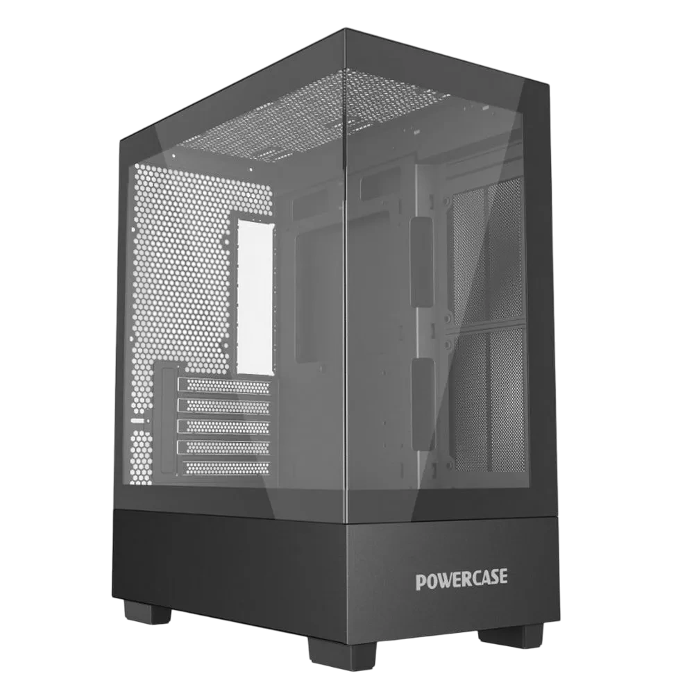 Компьютерный корпус Powercase Vision Micro M TG Black (CVMMB-L0)