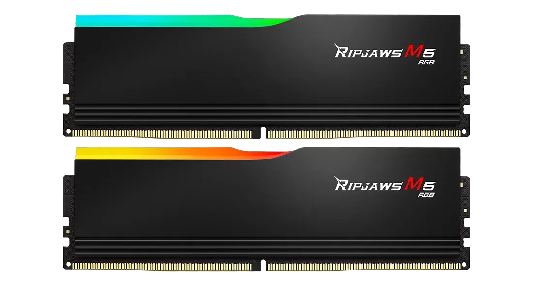 Оперативная память DDR5 32 Gb 6000 MHz G.Skill RIPJAWS M5 RGB Black (F5-6000J3040F16GX2-RM5RK)