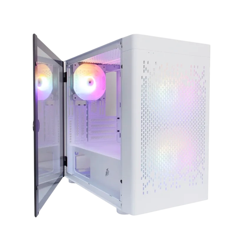 Компьютерный корпус 1STPLAYER DK D3-B LED (D3-B-WH-2F1P-W-1F1-W) White
