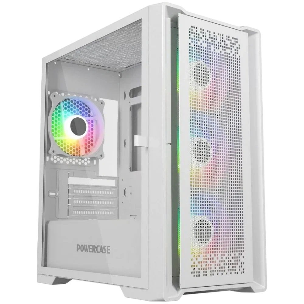 Компьютерный корпус Powercase ByteFlow Micro ARGB TG White (CAMBFW-A4)