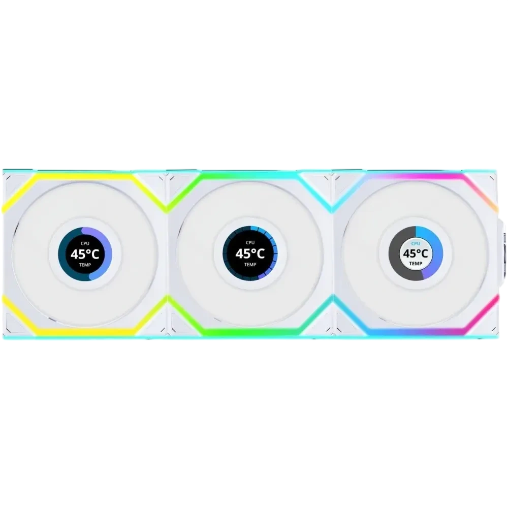 Комплект вентиляторов для корпуса Lian Li UNI FAN SL WIRELESS LCD 120 ARGB White 12SLLCD1W3W (G99.12SLLCD1W3W.R0)