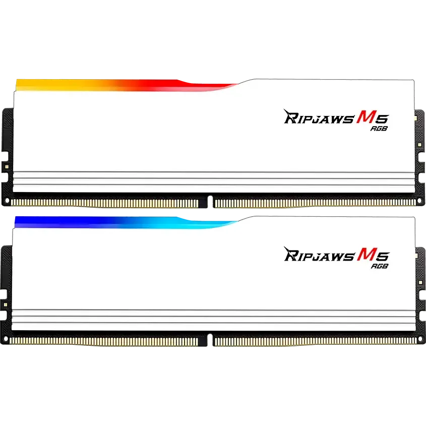 Оперативная память DDR5 64 Gb 6400 MHz G.Skill RIPJAWS M5 RGB White (F5-6400J3239G32GX2-RM5RW)