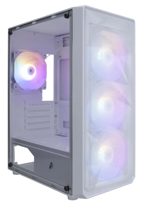 Компьютерный корпус 1STPLAYER FD3-M LED White (FD3-M-WH-4F1-W)
