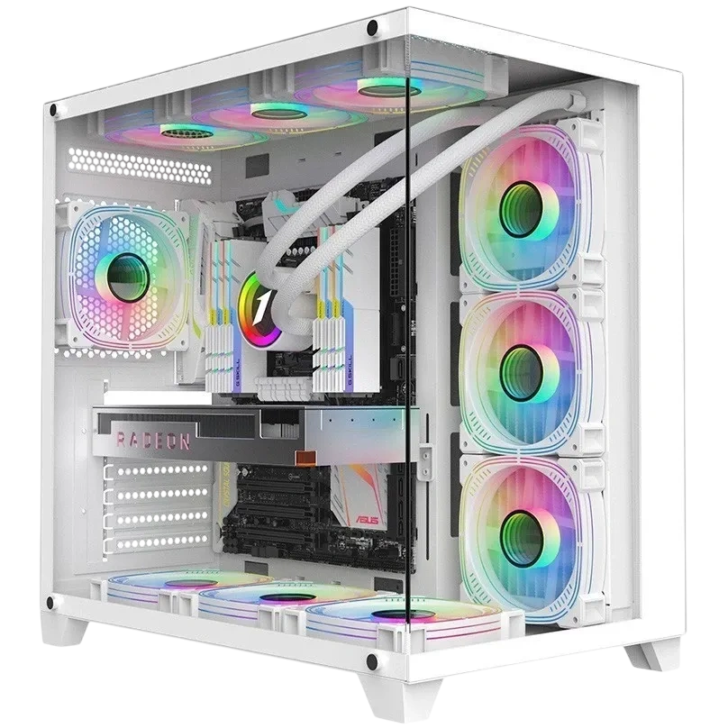 Компьютерный корпус 1STPLAYER MEGAVIEW MV8-TP White (MV8-TP-WH)