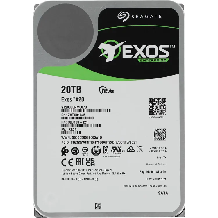 Жесткий диск Seagate 20000 EXOS X20 (ST20000NM007D)