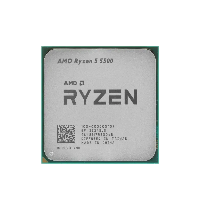 Процессор AMD Ryzen 5 5500 (3.6 ГГц - 4.2 ГГц / AM4 / кол-во ядер: 6  / TDP 65 Вт), OEM