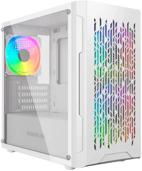 Компьютерный корпус Powercase Mistral Micro D3W TG ARGB PWM White (CMMDW-A3)