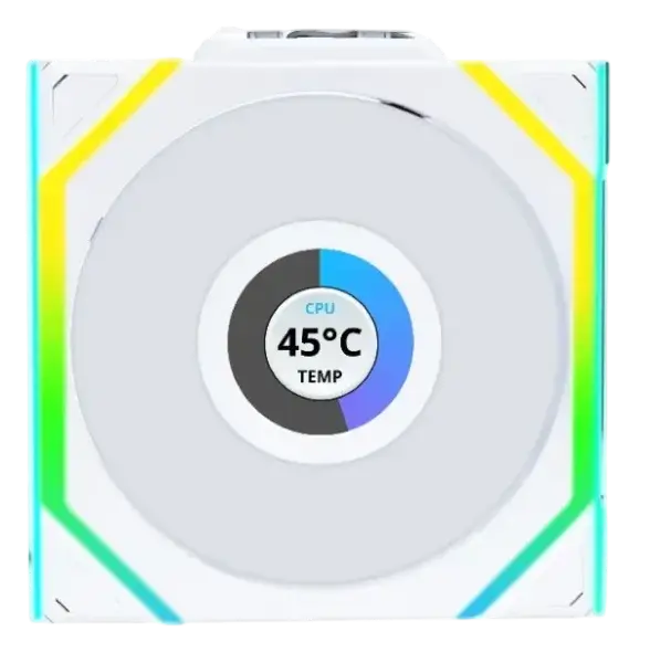 Вентилятор для корпуса Lian Li UNI FAN SL WIRELESS LCD 120 12SLLCD1W1W ARGB White (G99.12SLLCD1W1W.R0)