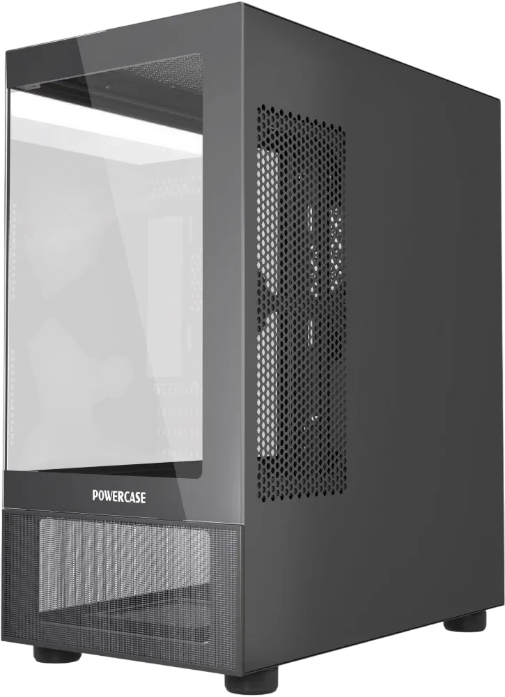 Компьютерный корпус Powercase Vision Micro M2 TG Black (CVMBM2-L0)