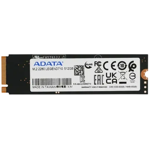 Твердотельный накопитель SSD 512 ГБ M.2 NVMe ADATA LEGEND 710 (ALEG-710-512GCS)