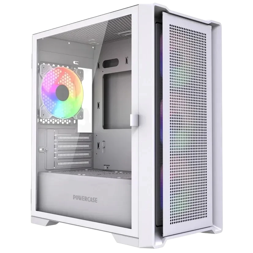 Компьютерный корпус Powercase ALISIO Micro X4W V2 LE ARGB White (CAMCXW-A4-LE)