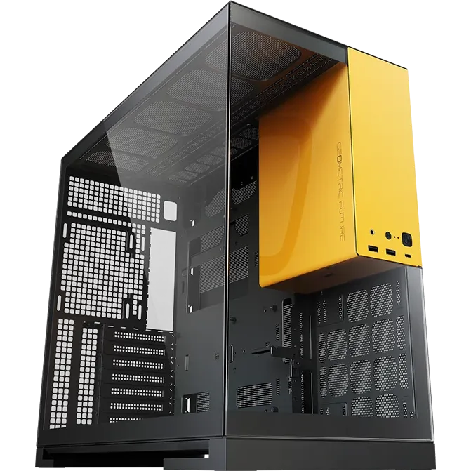 Компьютерный корпус Geometric Future Model 5 ARGB Black Yellow with fans (1AM5WKBY01100)