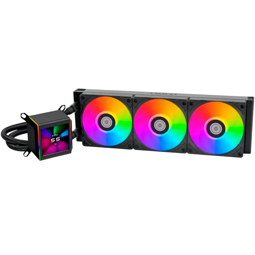 Система водяного охлаждения Lian Li GA II LCD 360 Black ARGB (GA2ALCD36B) (G89.GA2ALCD36B.R0) PWM