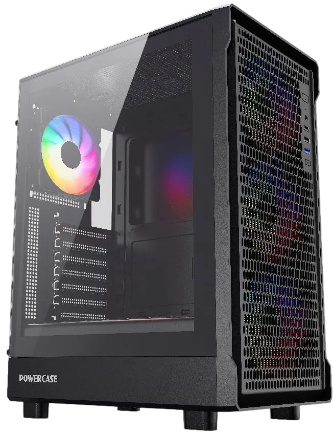 Компьютерный корпус Powercase Mistral PA5B FRGB TG Black (CMOAB-L4)
