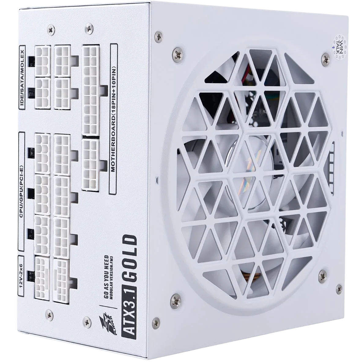 Блок питания 1STPLAYER 1200W NGDP GOLD White (HA-1200BA4-WH) 16 Pin (PCIe 5.1 Connector Cable Details)
