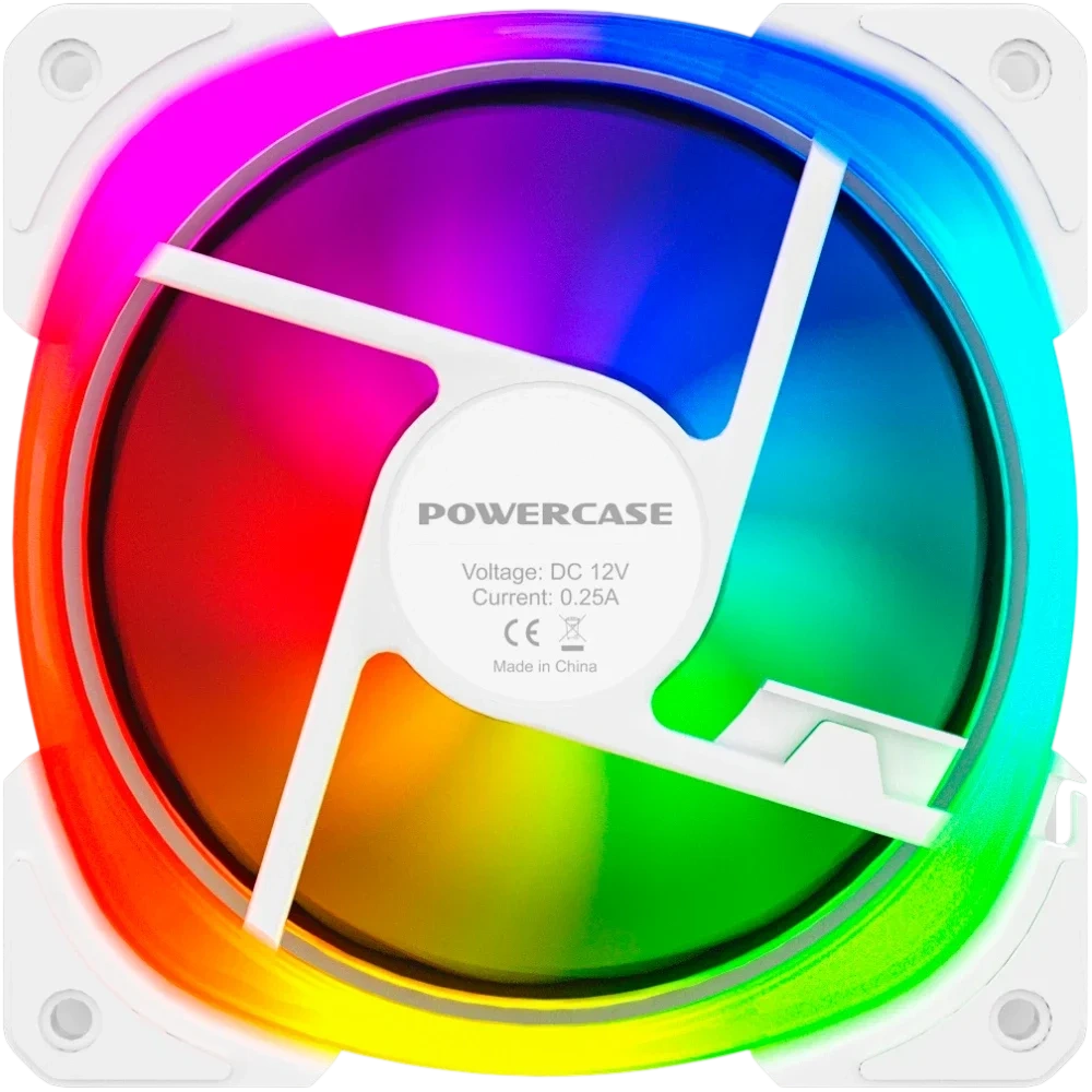 Вентилятор для корпуса Powercase CM21-12W ARGB White
