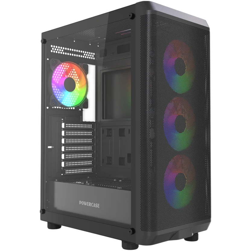 Компьютерный корпус Powercase Mistral EA22 TG FRGB Black (CMAEA22-L4)