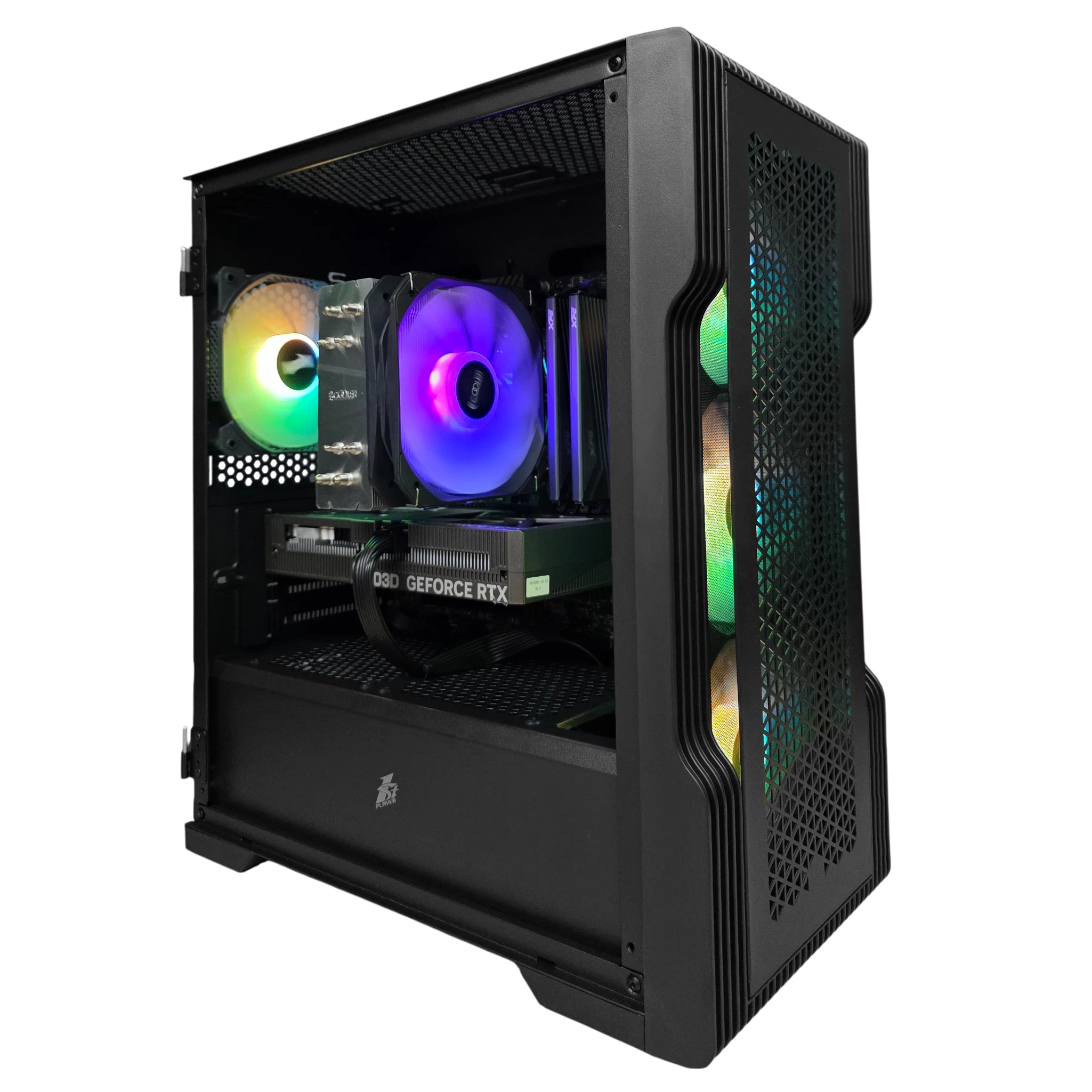 Компьютерный корпус 1STPLAYER TRILOBITE T3 ARGB Black (T3-BK-4F7)