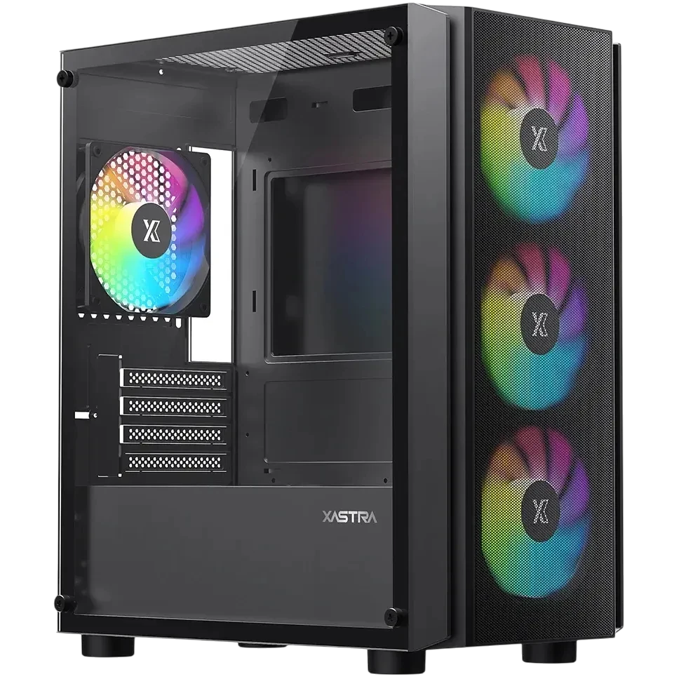 Компьютерный корпус XASTRA A402M 4ARGB-C6 TG Black (A402M-4FC12A-BK-C6)