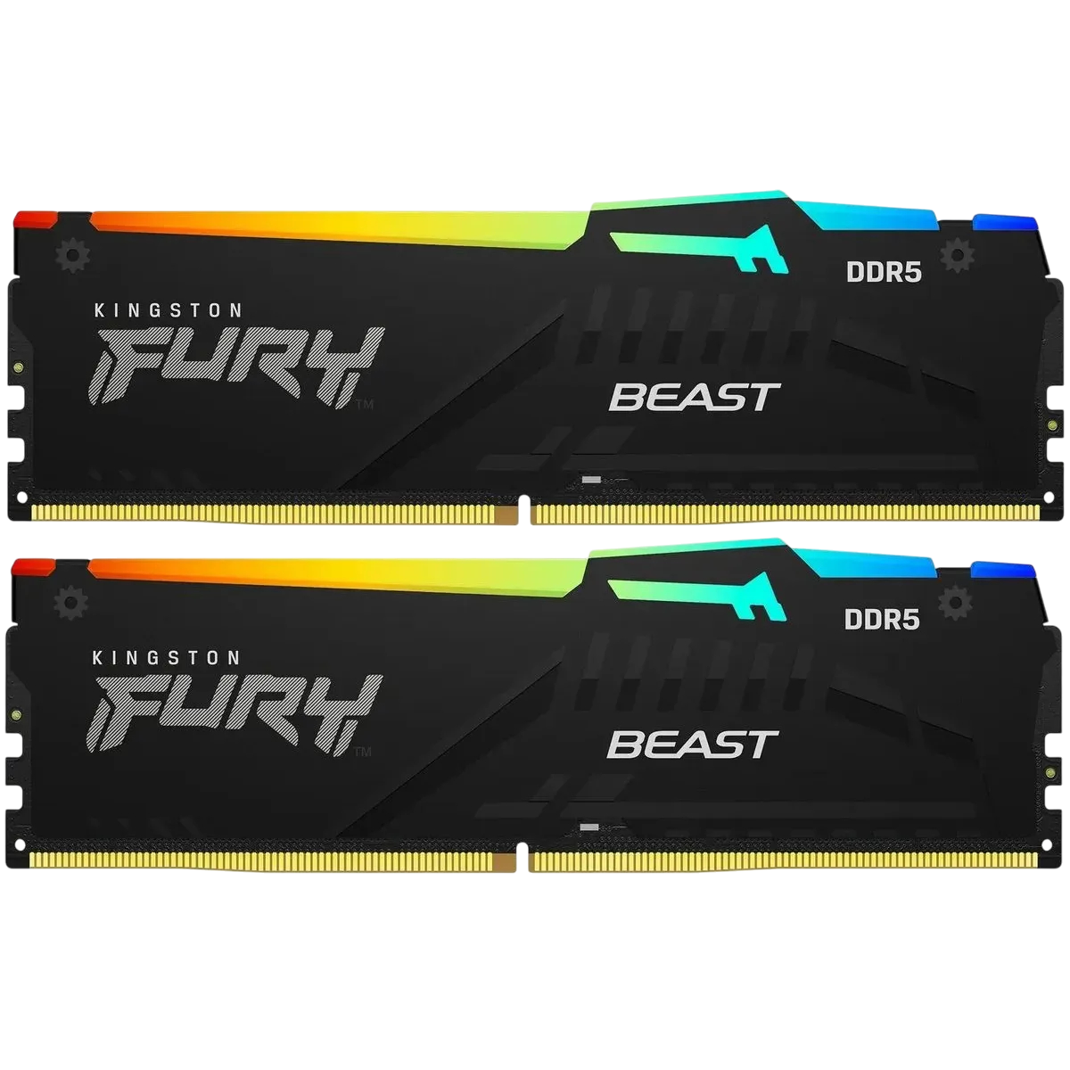 Оперативная память 32 Gb 6400 MHz Kingston FURY Beast RGB Black (KF564C32BBEAK2-32)