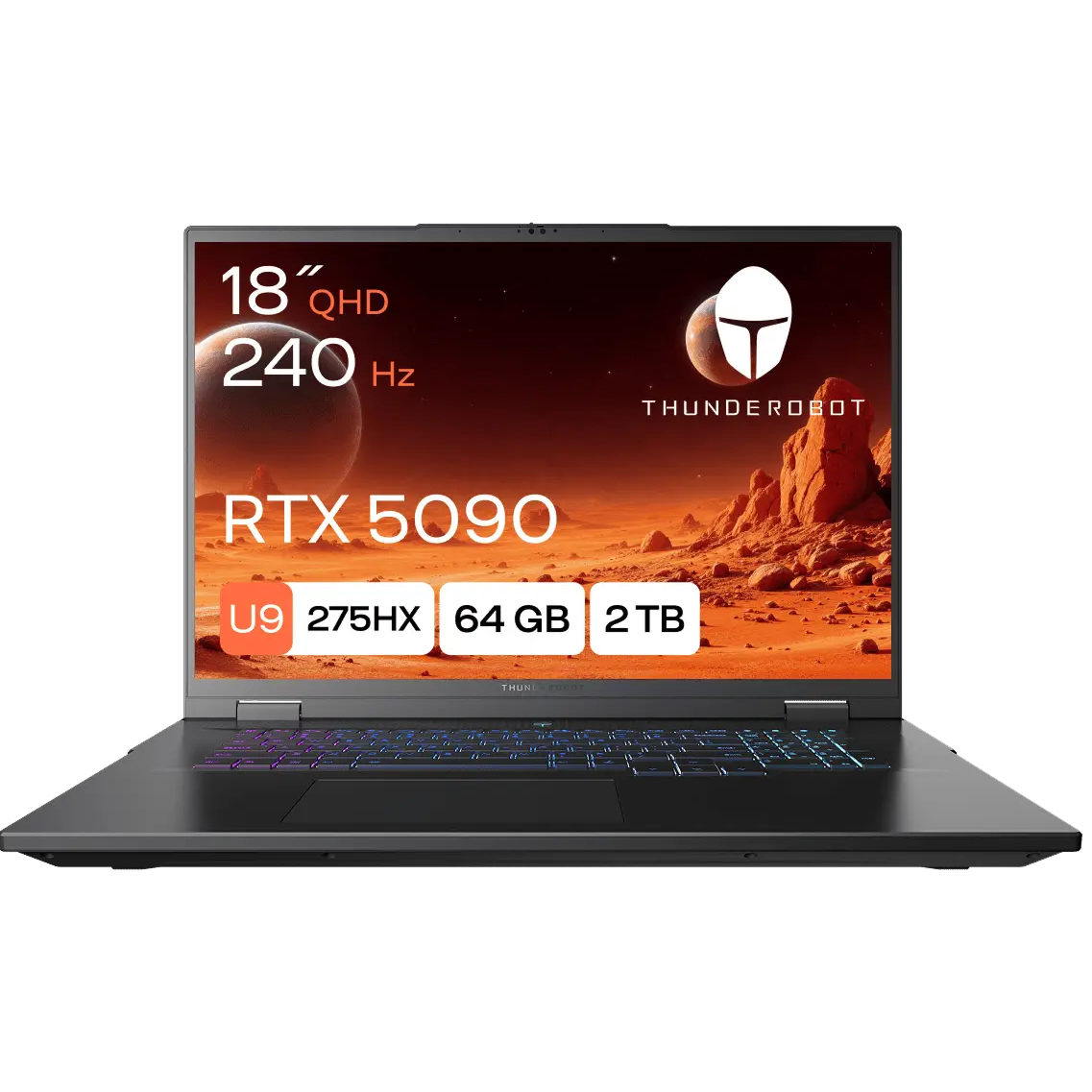 Ноутбук Thunderobot Zero 18 Pro (Ultra 9 275HX/18" 2560x1600/64Gb/8Tb SSD/NVIDIA RTX 5090 24Gb/Win 11 Home) Черный