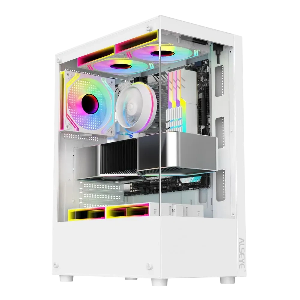 Компьютерный корпус ALSEYE Spider-W (5 fans ARGB) TG White