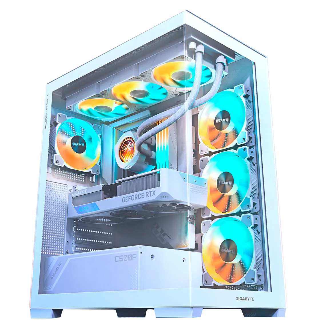 Игровой компьютер 989848 (Ryzen 9 7950X 4,5 ГГц/AMD B850/32 ГБ DDR5 6 ГГц/2048 ГБ SSD/RTX 5070 12 ГБ/Wi-Fi/850W/Gigabyte C500PI ST White)
