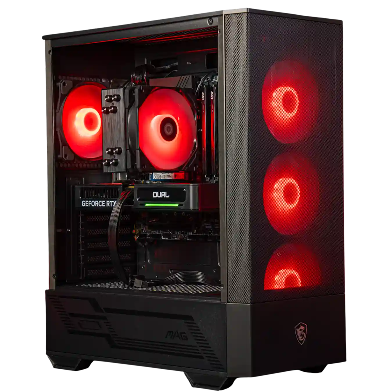 Игровой компьютер 991686 (Ryzen 5 7600X3D 4.1 ГГц/AMD B650/32 ГБ 6.0 ГГц/1024 SSD/RTX 5060 Ti 8 ГБ/Wi-Fi/650W/MSI MAG FORGE 112R ARGB TG)