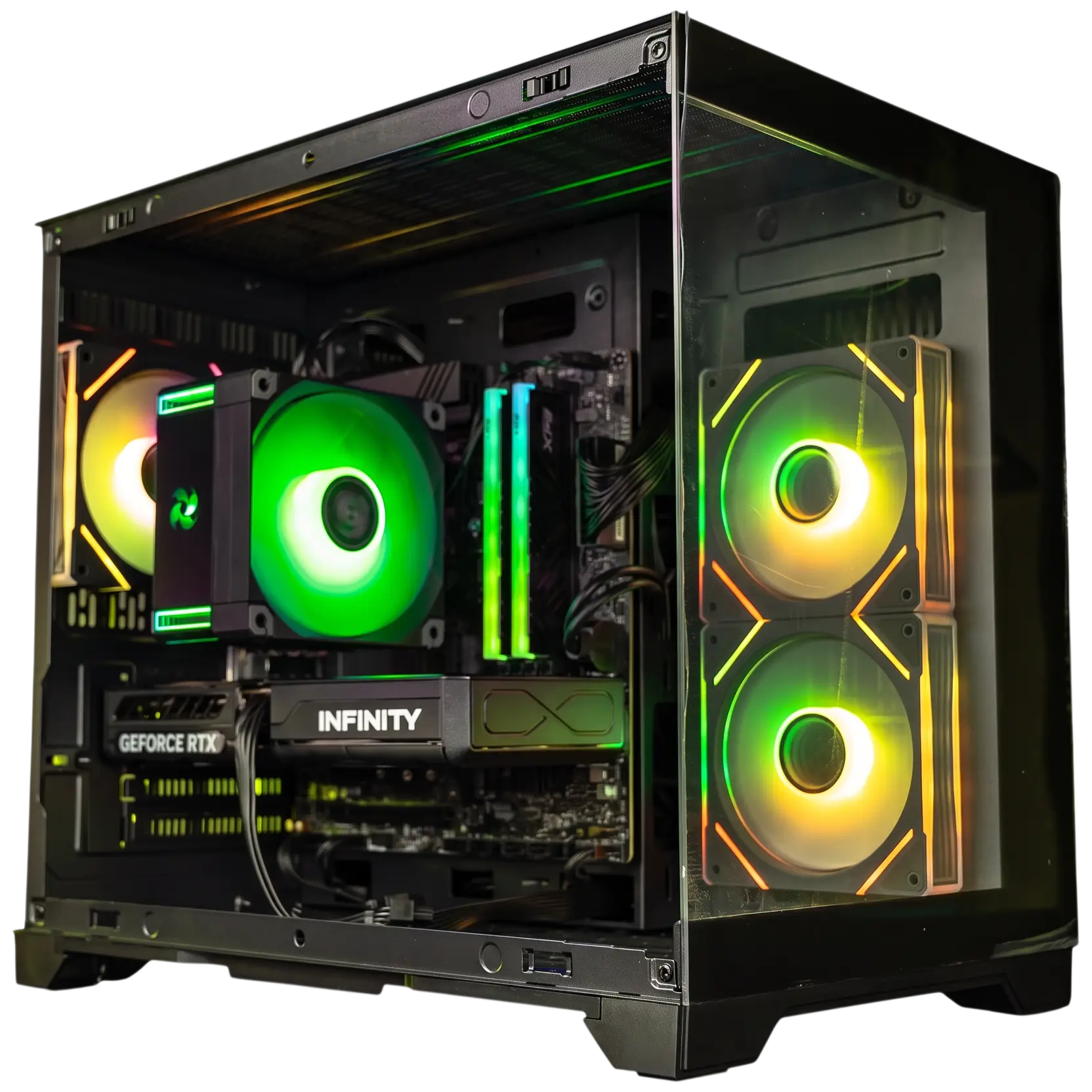 Игровой компьютер 995447 (Core i5-14400 2.5 ГГц/Intel B760/16 ГБ DDR4 3.2 ГГц/512 ГБSSD /RTX 5060 8 ГБ/Wi-Fi/650W/1STPLAYER MEGAVIEW MV6-TP ARGB Black)