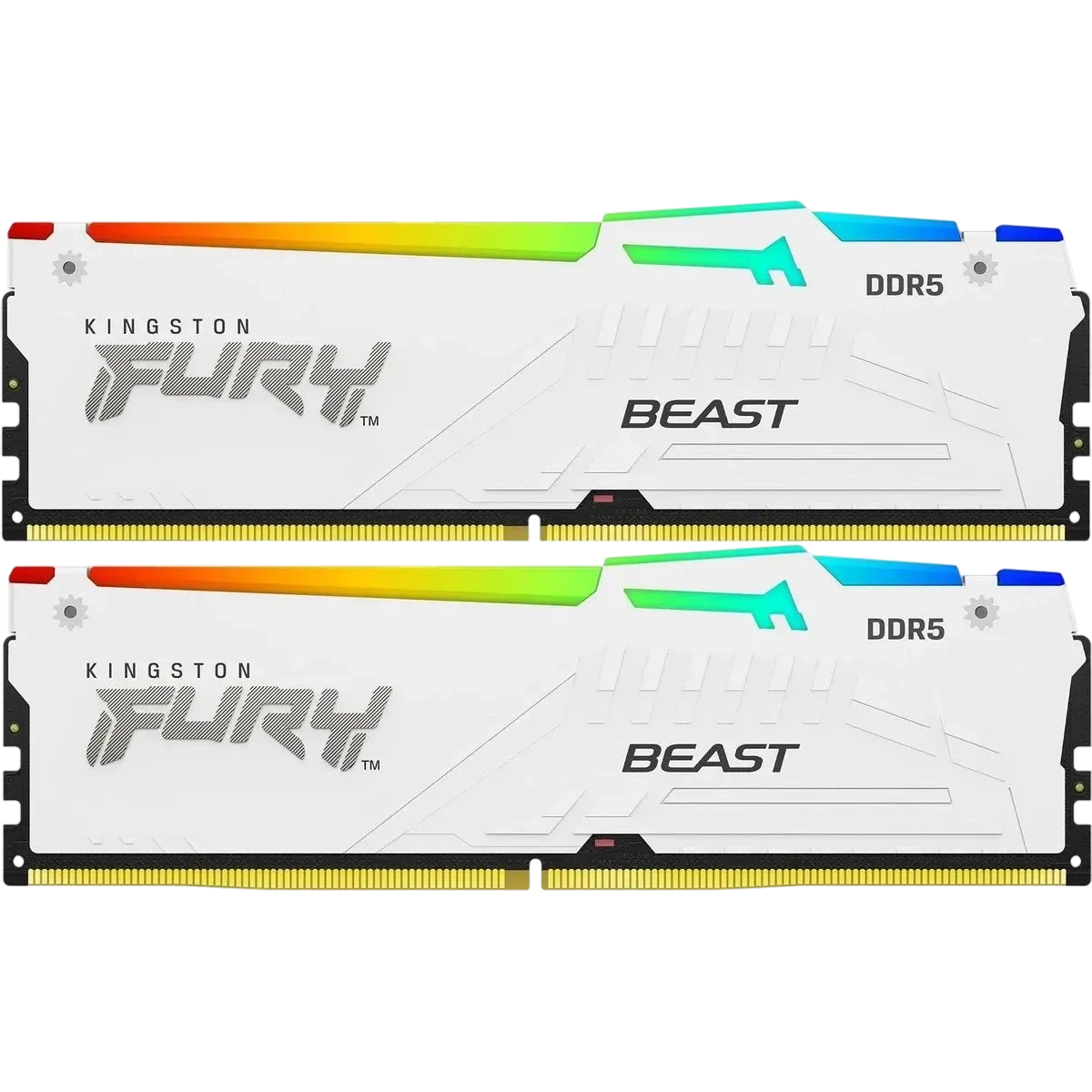 Оперативная память DDR5 64 Gb 6000 MHz Kingston FURY Beast AMD RGB White (KF560C36BWEAK2-64)