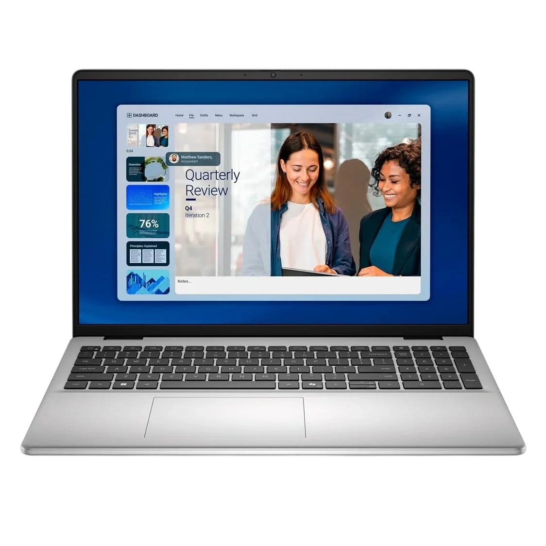 Ноутбук Dell 16 DС16256 (AMD Ryzen AI 5 330/16" 1920x1200/16Gb/512Gb SSD/AMD Radeon 820M/Win 11 Home) Silver