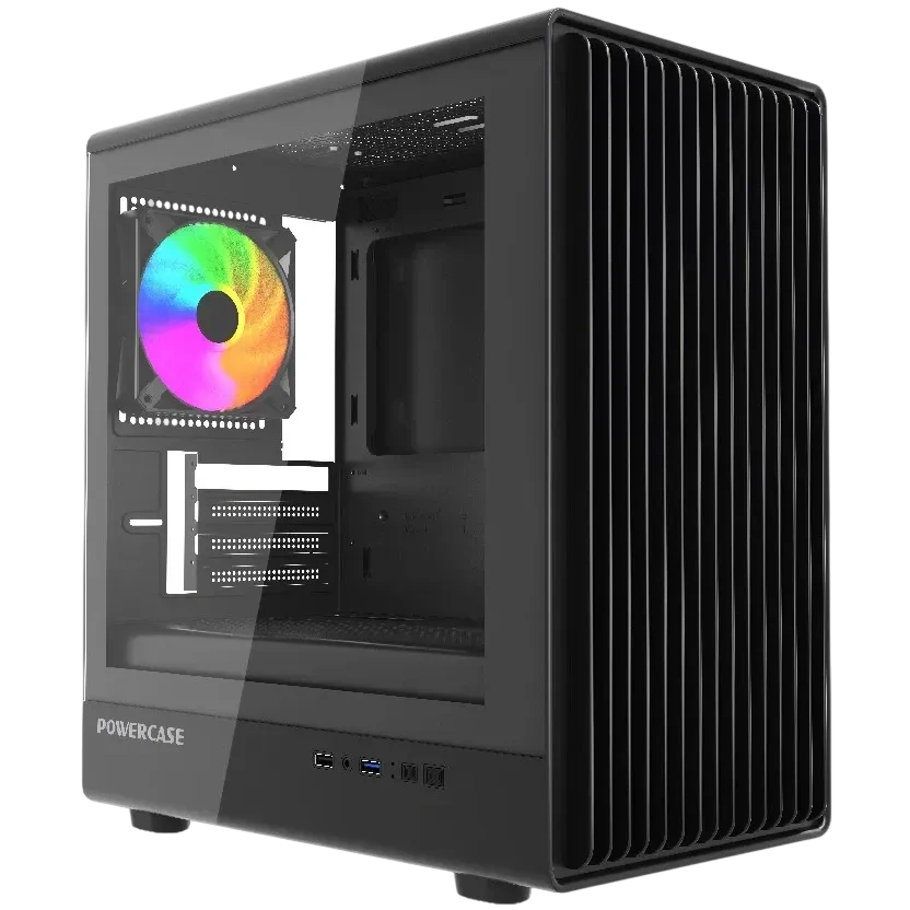 Компьютерный корпус Powercase Mistral Micro C4B ARGB Black (CMMCB-A4)