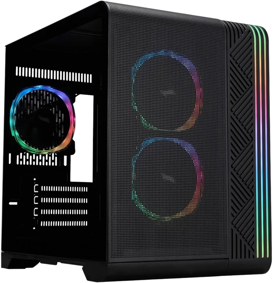 Компьютерный корпус 1STPLAYER VT5 ARGB Black (VT5-BK-3FS7)