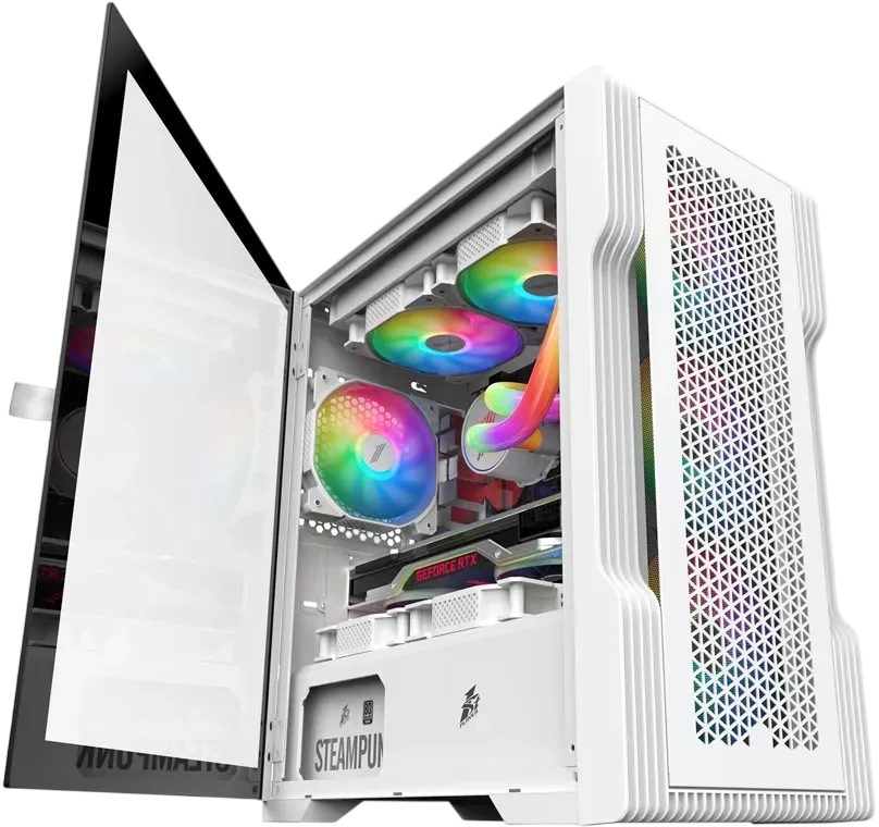 Компьютерный корпус 1STPLAYER TRILOBITE T3 ARGB White (FP_T3-WH-4F2-W(AP))