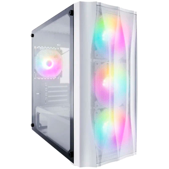 Компьютерный корпус 1STPLAYER FIREBASE X3-M White / mATX, TG / 4x120mm LED fans inc. / X3-M-WH-4F1-W