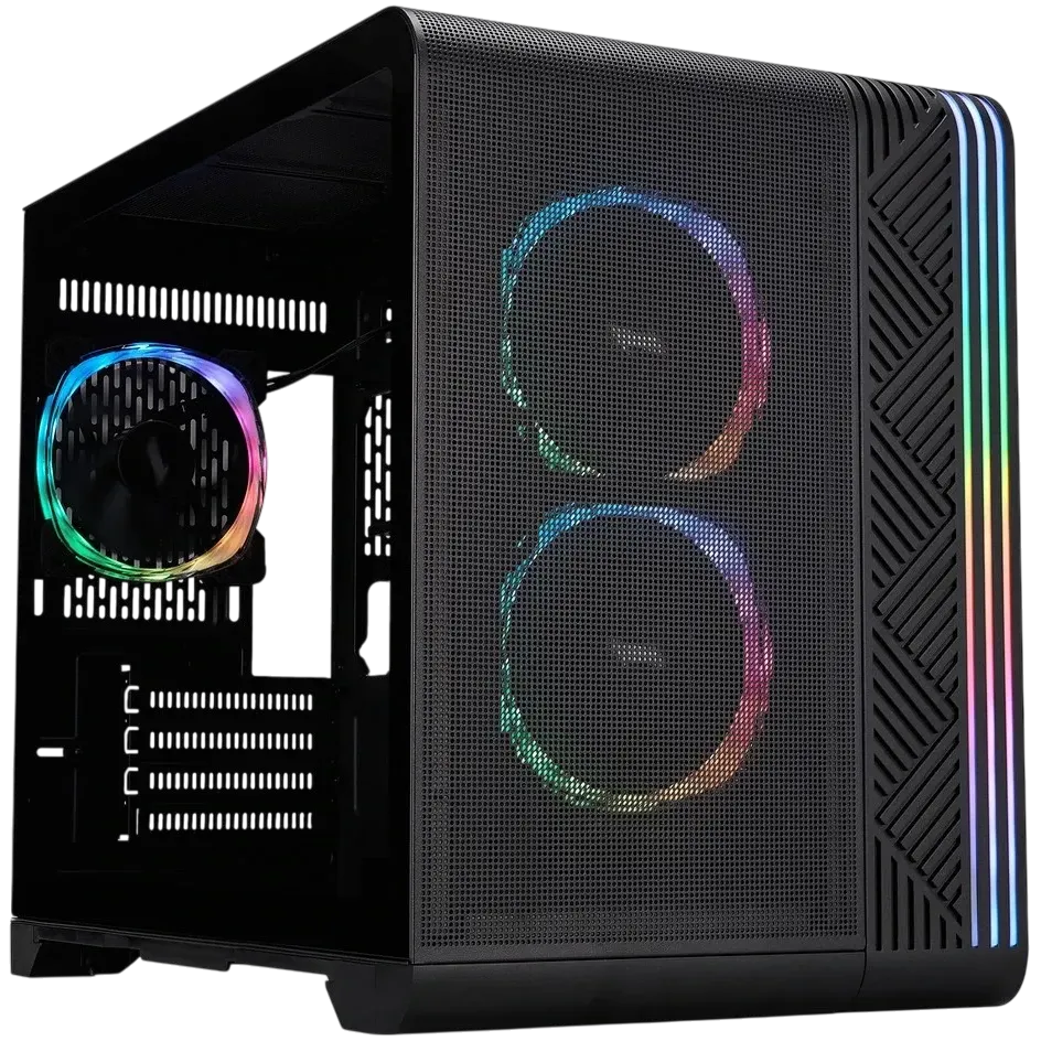 Компьютерный корпус 1STPLAYER VT6 ARGB Black (VT6-BK-3FS7)