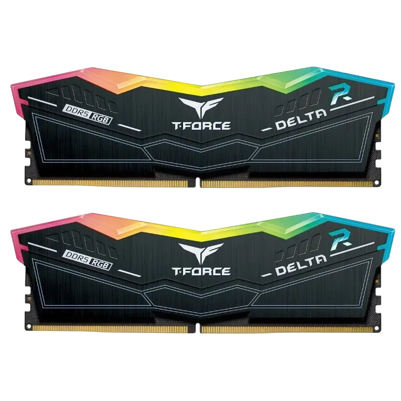Оперативная память DDR5 64 ГБ 6000 МГц Team Group T-FORCE DELTA RGB Black (FF3D564G6000HC38ADC01) модулей 2 шт.