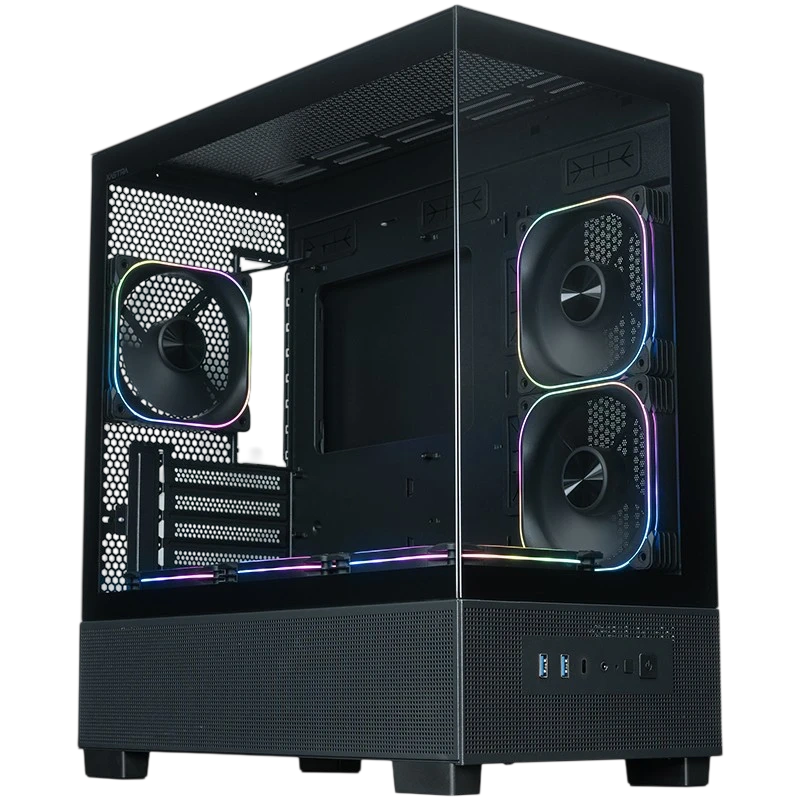 Компьютерный корпус XASTRA Q500M 6ARGB-FG-C10-UC ARGB Black (Q500M-6FG12A-C10-UC)