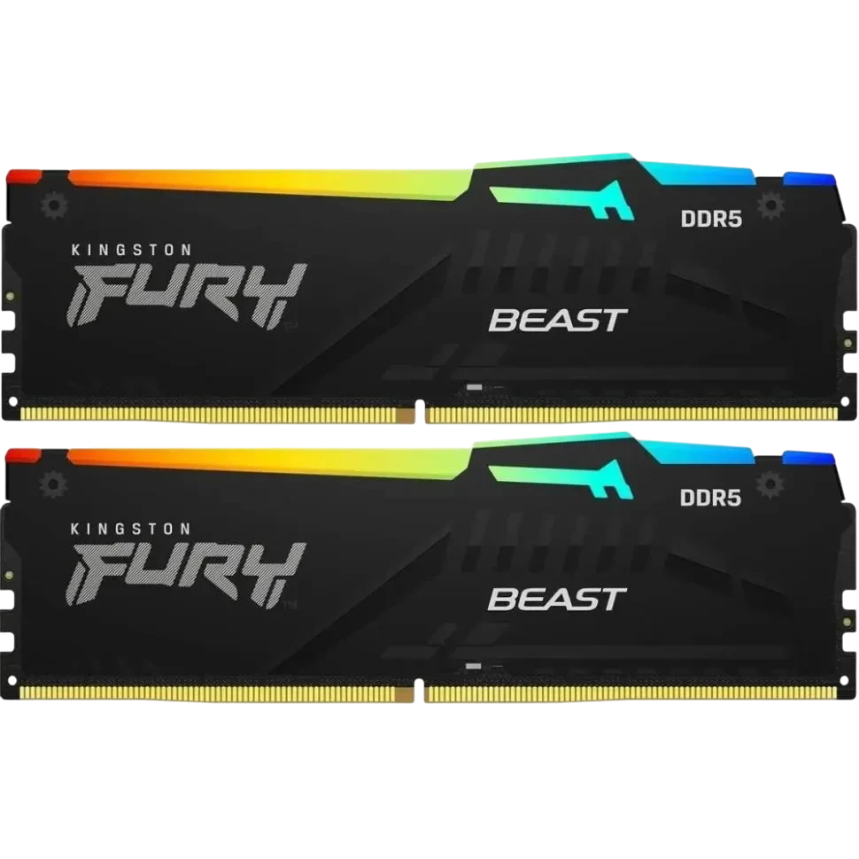 Оперативная память DDR5 32 Gb 5600 MHz Kingston FURY Beast RGB EXPO Black (KF556C36BBEAK2-32)