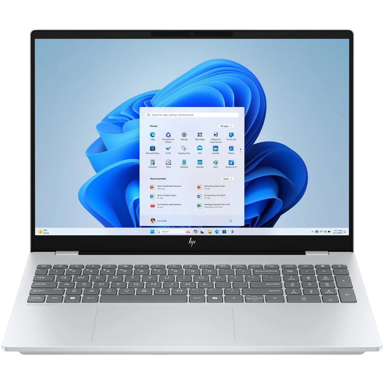 Ноутбук HP OmniBook 7 16-az0068tu (Intel Core 7 240H/16" 2560x1600/32Gb/1Tb SSD/Win 11 Home) Серебристый