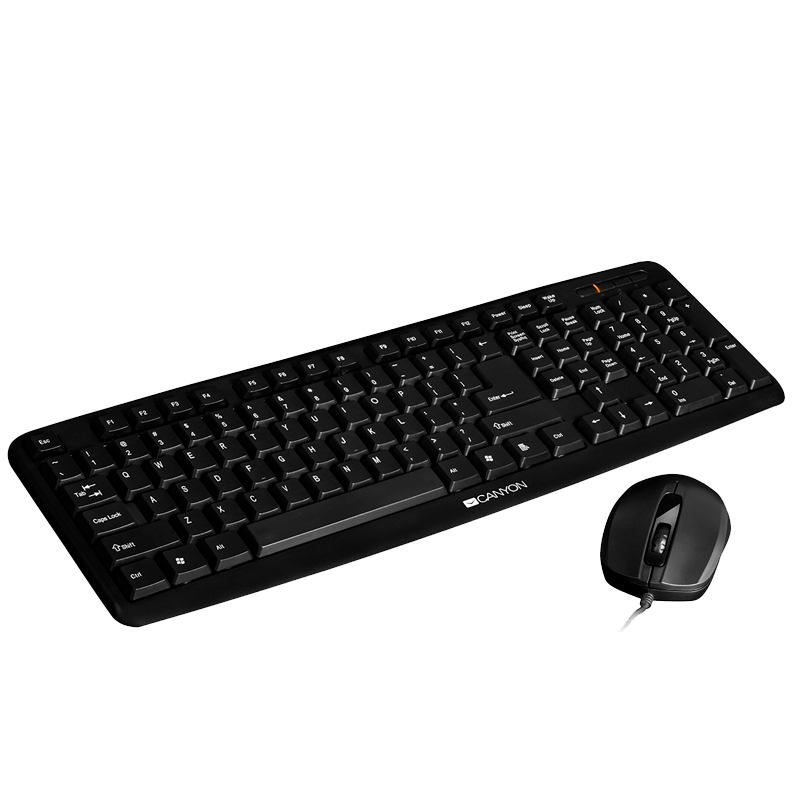 Клавиатура и мышь Canyon CNE-CSET1-RU Black USB